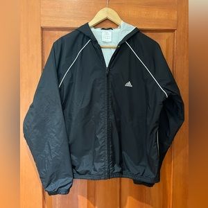 Adidas Black Windbreaker